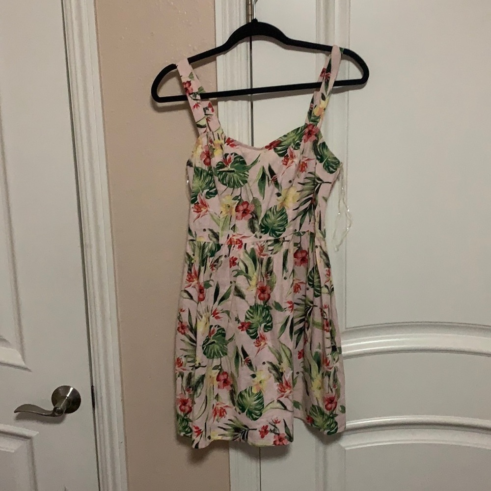 Pink floral dress